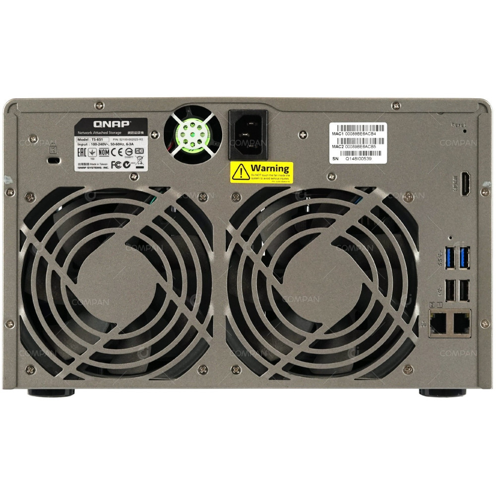 TS-851 QNAP TS-851 8-BAY LFF NAS SERVER 21TB SATA  7X 3TB  52100-002023-RS